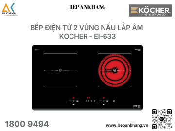 Bếp điện từ 2 vùng nấu Kocher EI-633 - Lắp Rắp Việt Nam